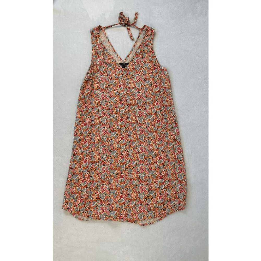 Gap Flower Print Sleeveless Shift/Sundress in Orange Vibe, Size M, Bright, Flowy